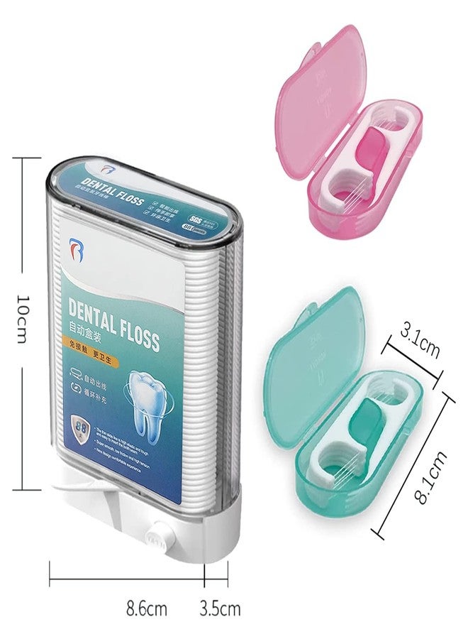 Esamploe Dental Floss Holder Pop-up Floss Box Automatic Tooth Picks Flossers Dispenser Portable Tooth Picks Flosser Box and Flossers for Adults Floss Pick Holder,with Refill and Travel Case - Image 5